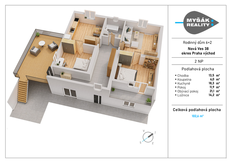 Prodej dvougeneračního domu 6+2