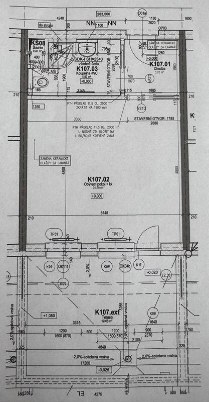 Prodej bytu 1+kk s terasou a garážovým stáním, novostavba, Praha 9