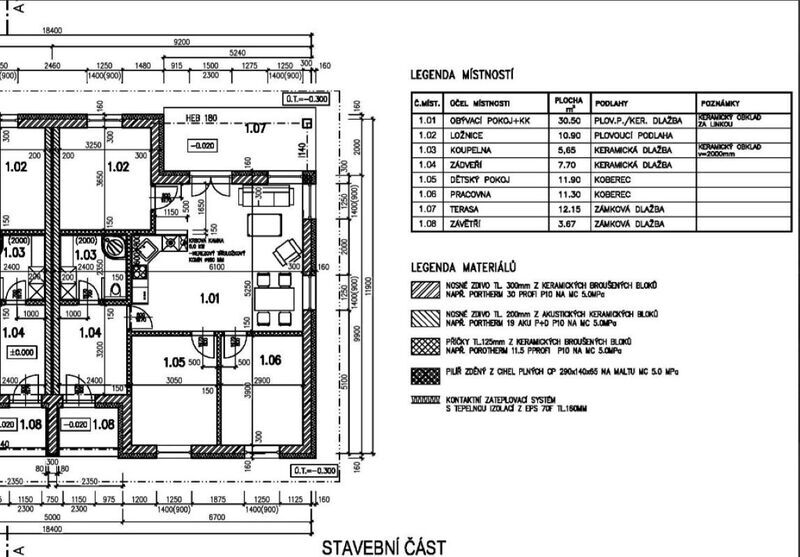 Prodej moderního bungalovu v Mále Hraštici, OV, 4+kk