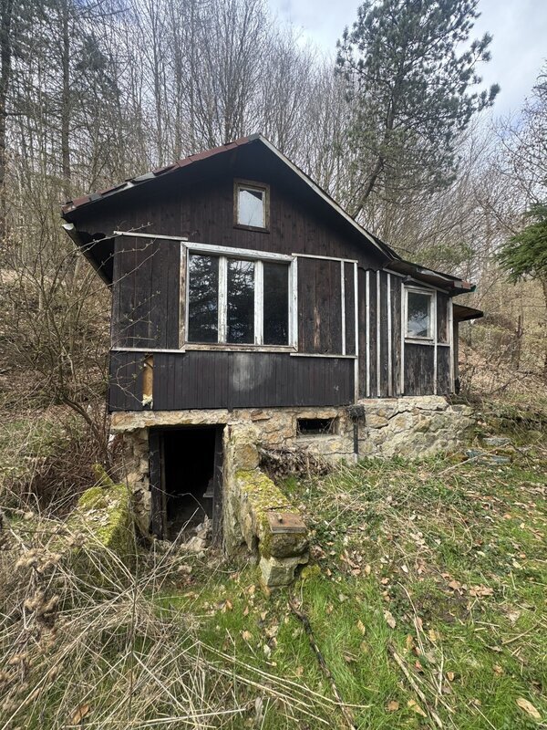Prodej chaty v původním stavu na pozemku 1321m2, Děčín, Býnov