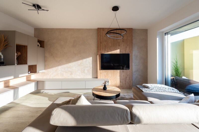 Prodej nadstandardního bytu 3+kk, pracovna/šatna s oknem, terasa, garážové stání