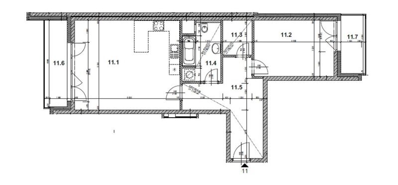 Pronájem novostavby 2+kk Sochorcova 10651/4, Praha 11 - Háje