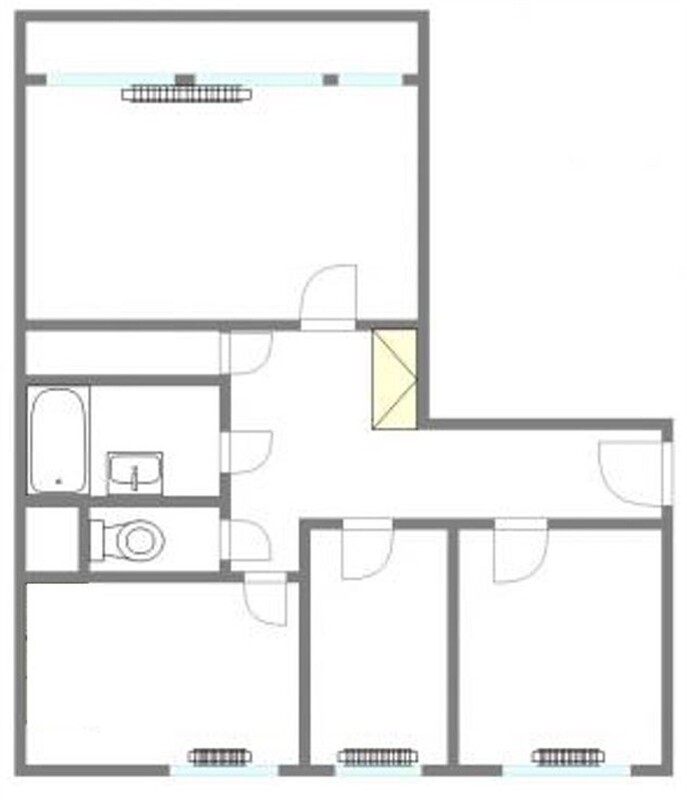 Pronájem bytu 3+1 s lodžií Havířovská 425, Praha 18 - Letňany