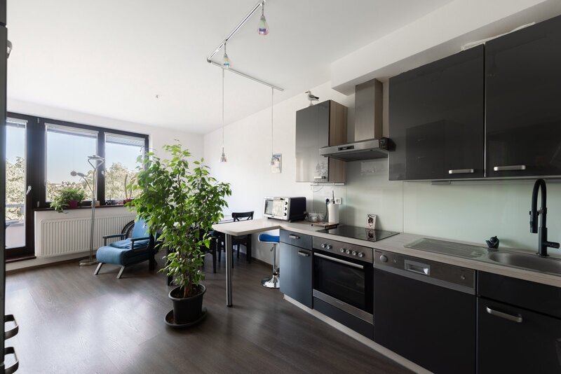 Prodej bytu 2+kk/B, novostavba, garážové stání, metro Pankrác