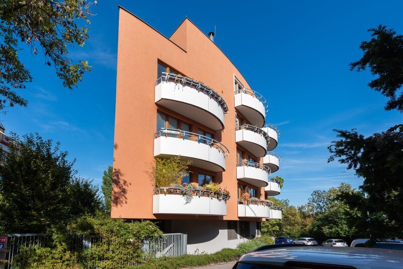 Prodej bytu 2+kk/B, novostavba, garážové stání, metro Pankrác